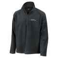 Black pullover with a logo on the chest against a white background